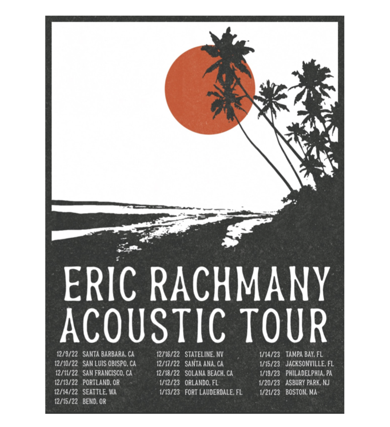 Winter 2023 Acoustic Tour Poster